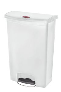 Slim Jim Step On container Front Step kunststof 90 liter, Rubbermaid, wit