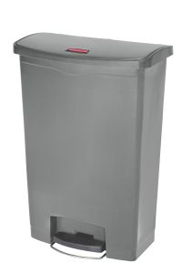 Slim Jim Step On container Front Step kunststof 90 liter, Rubbermaid, grijs