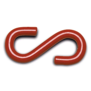 S-haak - verzinkt en gecoat - rood - Ø 7 mm - 10 st.