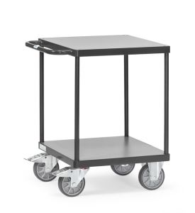 Zware tafelwagen 2496, laadvlak 600 x 600 mm, antracietgrijs