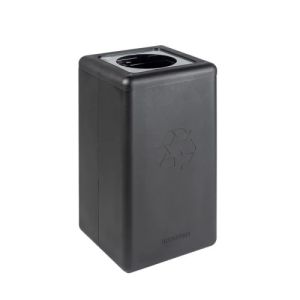 Circulaire afvalbak brickbin waste 65 ltr zwart, grijs 