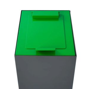 Top met klepdeksel voor modulaire afvalscheidingsunit groen 