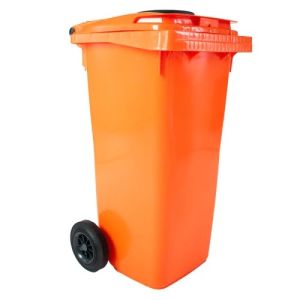 Container met rozet 120 ltr oranje 