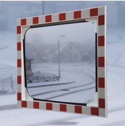 Verkeersspiegel RVS, Jislon anti-condens 60x80 cm, beugel 48-90 mm