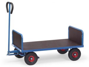 Handtrekwagen met 2 kopwanden 4021, laadvlak 1000 x 600 mm