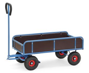 Handtrekwagen 4124V met massief rubber banden, laadvlak 1145x645 mm