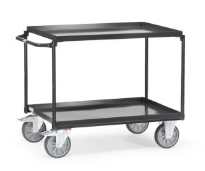 Lichte tafelwagen met opstaande rand 4820, laadvlak 850 x 500 mm, antracietgrijs