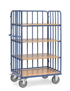 Etagewagen, 8313-1 met 3 gesloten wanden met verticale buizen