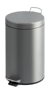 Pedaalemmer 12 liter, mat RVS