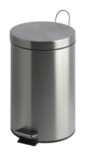 Pedaalemmer 20 liter, mat RVS