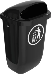 Afvalbak DIN-PK 50 liter - antraciet