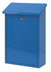 Wandbrievenbus, h 40 cm, blauw
