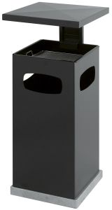 As-papierbak met afneembaar afdak 70 liter, antraciet