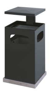 As-papierbak met afneembaar afdak 80 liter, antraciet