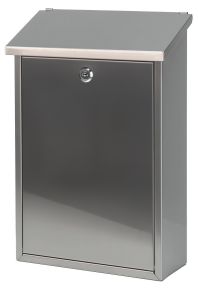 Wandbrievenbus, h 40 cm, mat RVS
