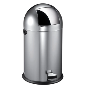 Afvalbak Kickcan 33 liter, EKO, mat RVS
