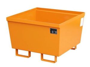 Nestbare stalen lekbak 800x800x545 mm-oranje 