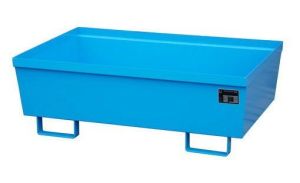 Nestbare stalen lekbak 1200x800x415 mm-blauw