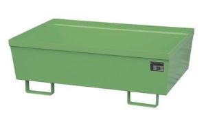Nestbare stalen lekbak 1200x800x415 mm-groen