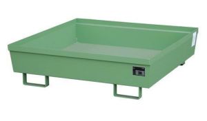Nestbare stalen lekbak 1200x1200x335 mm-groen