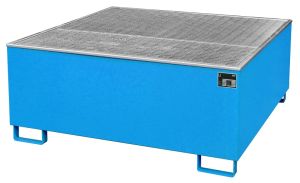 Lekbak voor 1000 liter container (IBC) 1460 x 1460 x 620 mm-blauw