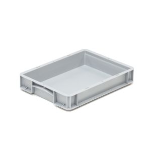 Euro-basic kunststof bak, 400x300x70 mm, dichte grepen