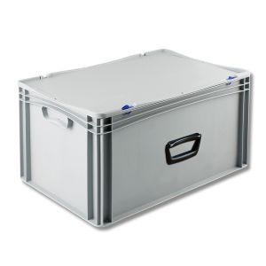 Euro-basic kunststof koffer met 1 handgreep, 600 x 400 x 335 mm, 65 liter