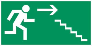 Vluchtweg via trap