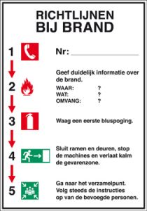 Richtlijnen bij brand