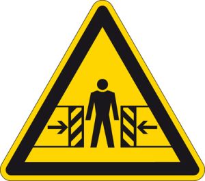 Waarschuwing voor bekneld raken