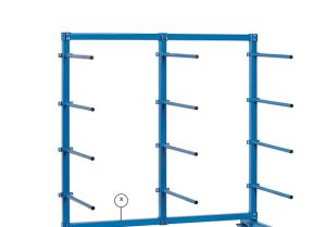 Horizontale steun voor draagarmwagen, 1200 mm lang