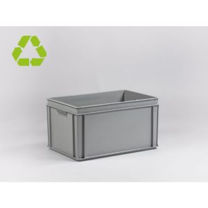 Kunststof RAKO bak met open grepen, 600x400x325 mm, recycle