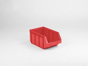 Stapelbare magazijnbak 12 liter, 345/300x205x164mm, rood