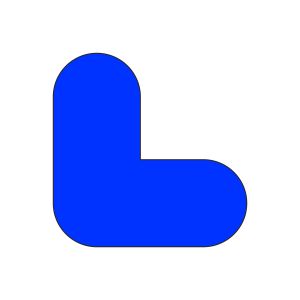 Vloermarkering hoek - blauw, 10 stuks
