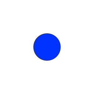 Vloermarkering stip - blauw, 100 stuks