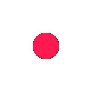 Vloermarkering stip - rood, 100 stuks