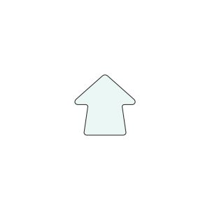 Vloermarkering pijl - wit, 100 stuks