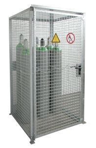 Gasflessenopslag voor buiten met dak - 1085x1085x2060 mm 