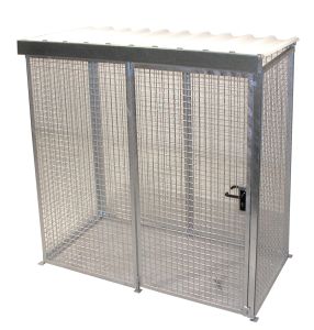 Gasflessenopslag voor buiten met dak - 2100x1085x2180 mm 