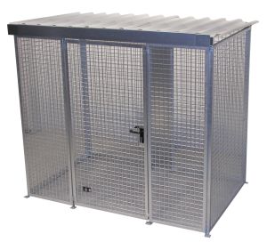 Gasflessenopslag voor buiten met dak - 2400x1500x2180 mm 