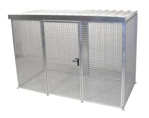 Gasflessenopslag voor buiten met dak - 3100x1500x2180 mm 