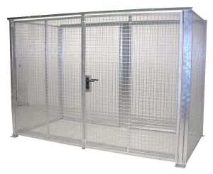 Gasflessenopslag voor buiten met deuren - 3100x1500x2060 mm 