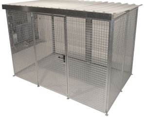 Gasflessenopslag voor buiten met dak - 3100x2100x2180 mm 