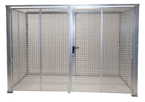 Gasflessenopslag voor buiten met deuren - 3100x2100x2060 mm 