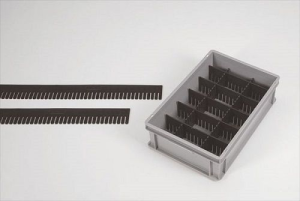 Vakverdelingsstrip 555x40x5 mm, zwart