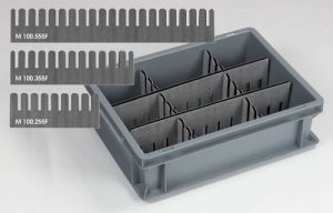 Vakverdeling 355x100x7 mm bekleed met foam tbv euronorm bakken 30x40 cm of 40x60cm