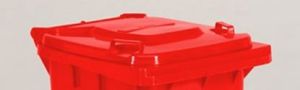 Deksel voor container, 240 liter, rood