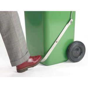 Container 240 liter met voetpedaal, blauw