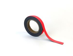 Beschrijfbare magnetische tape - 20 mm, rood