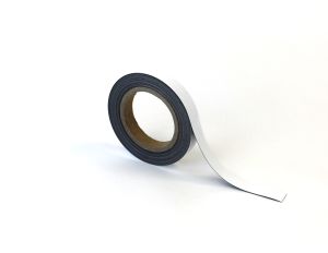Beschrijfbare magnetische tape - 20 mm, wit